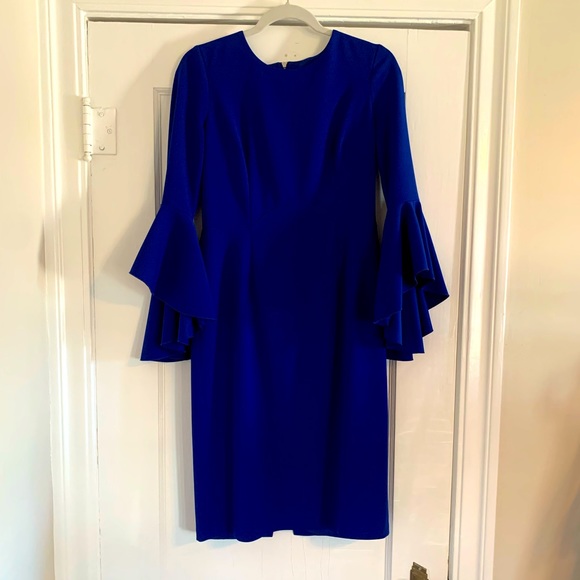 EUC Maggy London Long Bell Sleeve Sheath Dress LIKE NEW - Picture 3 of 9